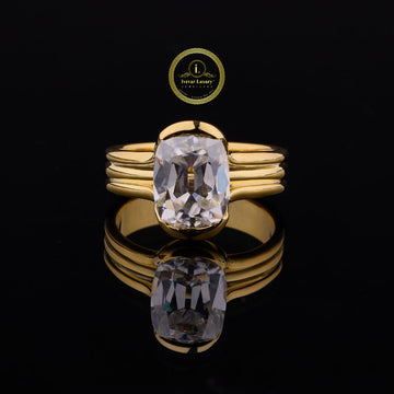 Premium 3.00 CT Cushion Cut Moissanite Diamond Ring – Minimal Luxury Style by Ivevar