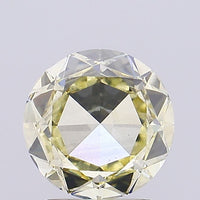 Shiny 1.50 CT Rose Cut Shape Fancy Light Yellow Color VS2 Clarity Moissanite Diamond For Wedding Ring