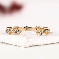 Round Brilliant Moissanite Diamond Eternity Style Ring
