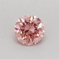 Shiny 0.31 CT Round Shape Fancy Vivid Pink Color VVS1 Clarity Lab Grown Diamond For Calm Steps