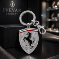 Premium Iced Out Automotive Emblem Keychain Car Key & Bag Charms