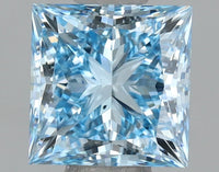 Fine 1.03 CT Princess Shape Fancy Vivid Blue Color VS2 Clarity Lab grown Diamond For Special one Ring