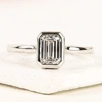 2.00 CT Dainty Emerald Cut Lab Grown Diamond Ring for Everyday Elegance By Ivevar