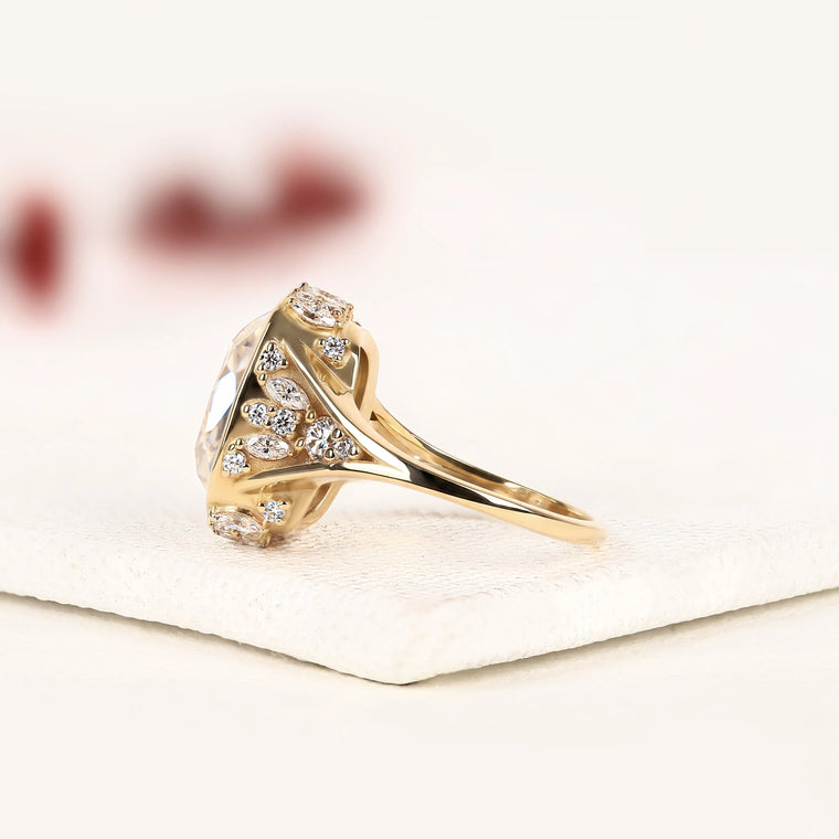 Cushion Cut Eternity Band in Gold - view 2