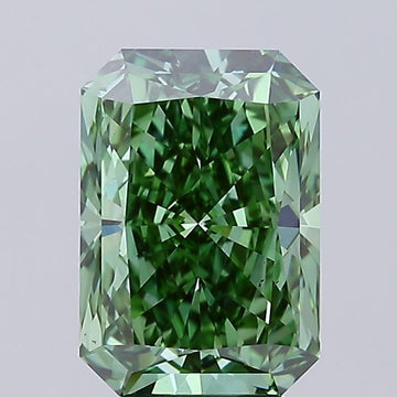 Minimalist Of 4.91 CT Emerald Shape Fancy Vivid Green Color VS2 Clarity Lab Grown Diamond For Her Gold