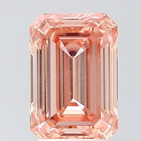 Excellent 2.94 CT Emerald Shape Fancy Intense Orange Color VS1 Clarity Lab grown Diamond For Gift Ring