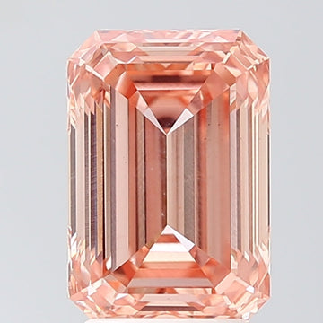 Excellent 2.94 CT Emerald Shape Fancy Intense Orange Color VS1 Clarity Lab grown Diamond For Gift Ring