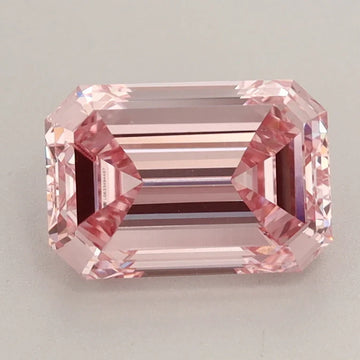 Elegant Of 1.79 CT Emerald Shape Fancy Intense Pink Color VS2 Clarity Moissanite Diamond For Soft Truth