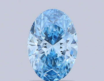 Luxurious Oval Shape Fancy Vivid Blue Color 1.02 CT SI1 Clarity Moissanite Diamond For Her Ring