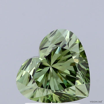 Premium Of 1.89 CT Heart Shape Fancy Vivid Green Color VS2 Clarity Lab Grown Diamond For One Glance