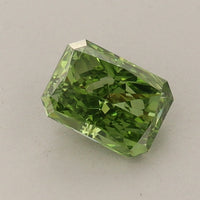 Perfect One 0.37 CT Radiant Shape Fancy Vivid Green Color VS1 Clarity Lab Grown Diamond For Clear Eyes
