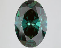 Luxury 4.08 CT Oval Shape Fancy Deep Green Color VS1 Clarity Moissanite Diamond For Engagement Ring