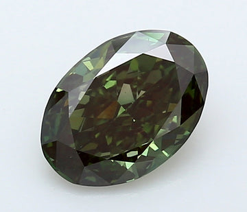 Minimalist Of 1.52 CT Oval Shape Fancy Deep Green Color VS2 Clarity Lab Grown Diamond For She Knows