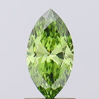 Perfect Of 1.01 CT Marquise Shape Fancy Vivid Green Color VS2 Clarity Lab Grown Diamond For No Rush