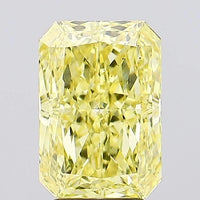 Luxury Of 4.15 CT Emerald Shape Fancy Intense Yellow Color VS2 Clarity Moissanite Diamond For True Way
