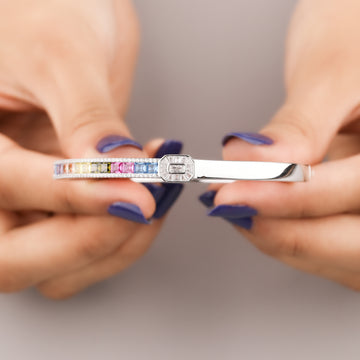 Elegant Custom Sapphire Diamond Bracelet Adjustable & Unique By Ivevar