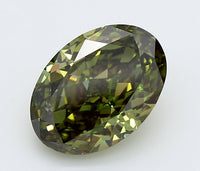 Premium Of 2.66 CT Oval Shape Fancy Deep Green Color VS2 Clarity Lab Grown Diamond For This Still