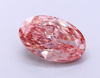 Premium Of 4.01 CT Oval Shape Fancy Vivid Pink Color VS2 Clarity Lab Grown Diamond For Just Light