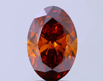 Perfect 4.02 CT Oval Shape Fancy Deep Orange Color VVS2 Clarity Moissanite Diamond For Engagement Ring