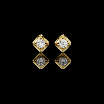0.48 TCW Elegant Lab Grown Diamond Stud Earrings Modern Royal Setting For Lovely Ladies