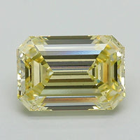 Hot Selling Of 2.53 CT Emerald Shape Fancy Yellow Color VS2 Clarity Moissanite Diamond For One Glance