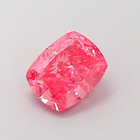 Premium 1.01 CT Cushion Shape Fancy Vivid Pink Color VVS1 Clarity Lab Grown Diamond For Warm Echo