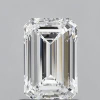 Unique 1.00 CT Emerald Shape D Color SI1 Clarity Lab grown Diamond For Cocktail Ring