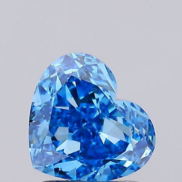 Minimalist Of 1.27 CT Heart Shape Fancy Vivid Blue Color VS2 Clarity Lab Grown Diamond For In Between