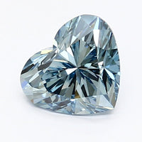 Shiny 1.01 CT Heart Shape Fancy Vivid Blue Color VVS2 Clarity Moissanite Diamond For Anniversary Ring