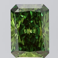 Sparkling Of 4.50 CT Emerald Shape Fancy Vivid Green Color VS2 Clarity Lab Grown Diamond For Low Fire