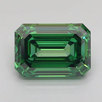 Dazzling Of 2.10 CT Emerald Shape Fancy Vivid Green Color VS2 Clarity Lab Grown Diamond For Silver Days