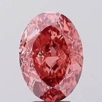 Designer 5.69 CT Oval Shape Fancy Vivid Pink Color VVS2 Clarity Moissanite Diamond For Someone Ring