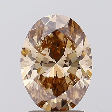 Timeless Of 2.07 CT Oval Shape Fancy Brown Color VS2 Clarity Moissanite Diamond For Nowhere Else