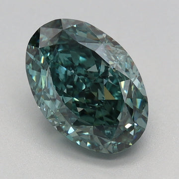 Sparkling Of 1.55 CT Oval Shape Fancy Vivid Green Color VS2 Clarity Lab Grown Diamond For Slow Glow