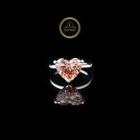 1.50 CT One Heart Shape Diamond Ring in 925 Silver With Moissanite by Ivevar.