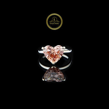 1.50 CT One Heart Shape Diamond Ring in 925 Silver With Moissanite by Ivevar.