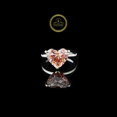 Solitaire Heart Lab Diamond Wedding Ring