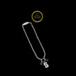 Custom Initial “S” Charm Necklace Silver Statement Chain