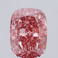High Quality 3.19 CT Cushion Shape Fancy Vivid Brownish Pink Color VVS1 Clarity Moissanite Diamond For Special one Ring