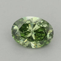 Fantastic Of 0.71 CT Oval Shape Fancy Vivid Green Color VS1 Clarity Lab Grown Diamond For Still Love