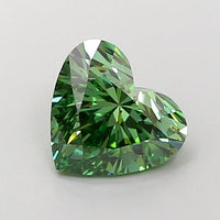 Fine Of 1.71 CT Heart Shape Fancy Vivid Green Color VS2 Clarity Lab Grown Diamond For Endless Ease