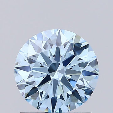 Sparkling 0.91 CT Round Shape Fancy Vivid Blue Color VVS1 Clarity Lab Grown Diamond For Soft Wind