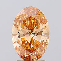 Fine Of 2.12 CT Oval Shape Fancy Vivid Orange Color VS2 Clarity Lab Grown Diamond For One Touch