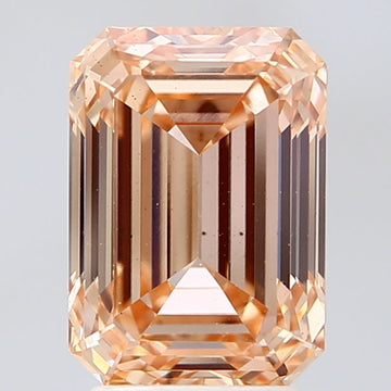 Brilliant Of 3.70 CT Emerald Shape Fancy Light Yellowish Brown Color VS2 Clarity Lab Grown Diamond For Her Way