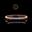 Blue Sapphire Pave Bar Bangle Bracelet