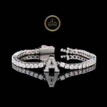 Luxury Pave Letter A Tennis Bracelet