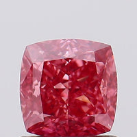 Trendy Fancy Vivid Pink Color VVS2 Clarity 1.05 CT Cushion Shape Moissanite Diamond For Cocktail Ring