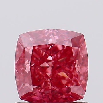 Trendy Fancy Vivid Pink Color VVS2 Clarity 1.05 CT Cushion Shape Moissanite Diamond For Cocktail Ring