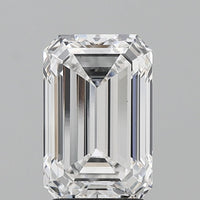 Brilliant Of 3.02 CT Emerald Shape D Color VS1 Clarity Lab Grown Diamond For Custom Design