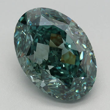 Exclusive Of 3.69 CT Oval Shape Fancy Vivid Green Color VS2 Clarity Moissanite Diamond For Even Peace